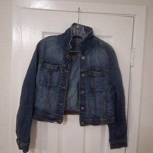 Papaya Dark Wash Cropped Denim Jean Jacket